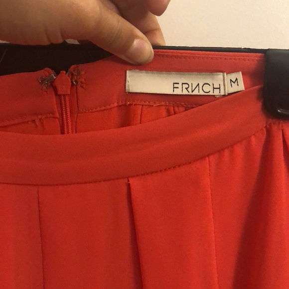 Orangey red floor length skirt, purchased in Italy. Never worn. Size medium - Picture 3 of 3
